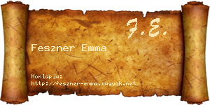 Feszner Emma névjegykártya